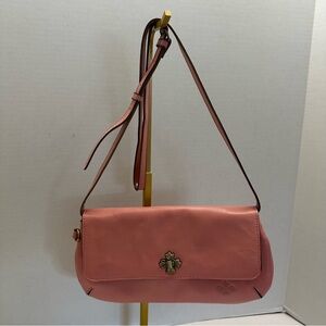 Patricia Nash Caprina Vintage Distressed Leather Crossbody Clutch-Lobster Bisque